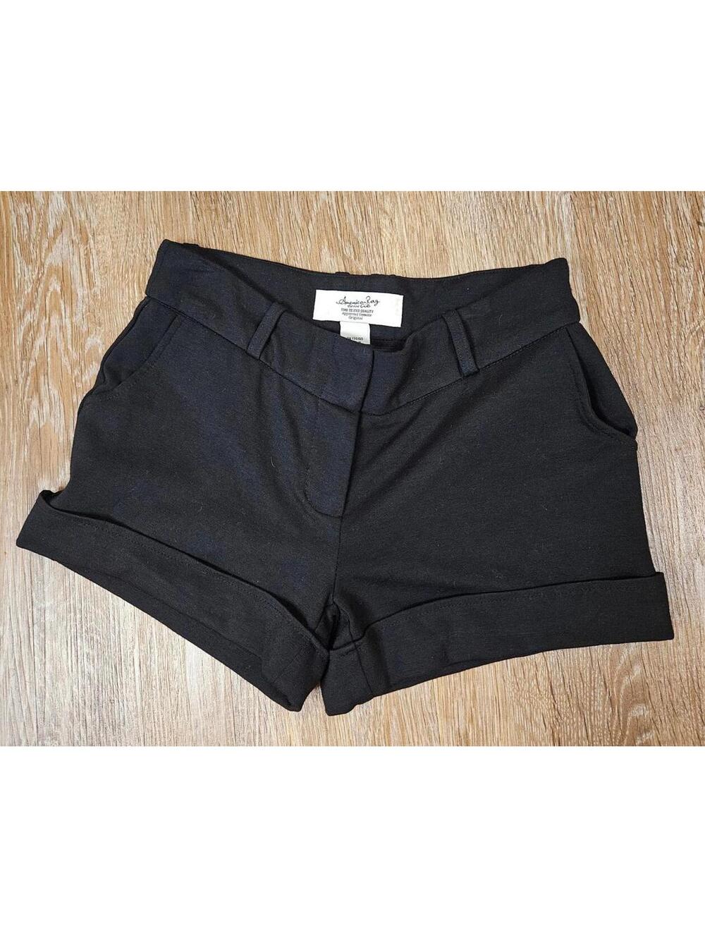 American Rag Stretchy Black Cuffed Shorts  - Size 0 185